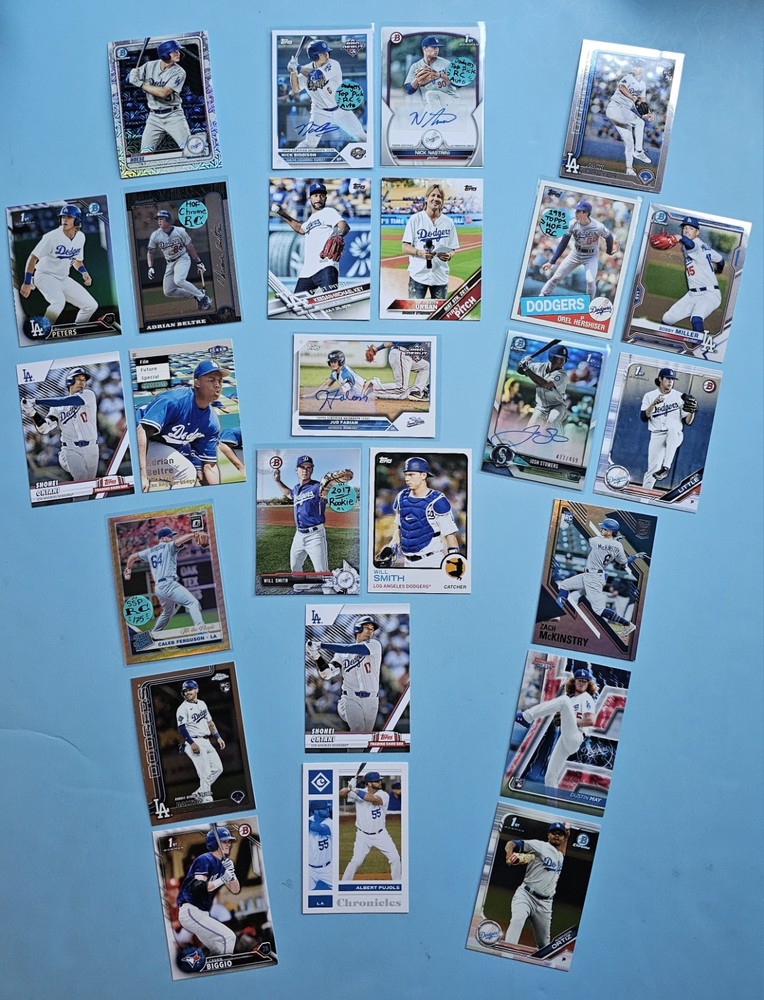 Dodgers ct /25 2018 Bowman Chrome Auto SSP + Will Smith Topps RC + SHOHEI Ohtani