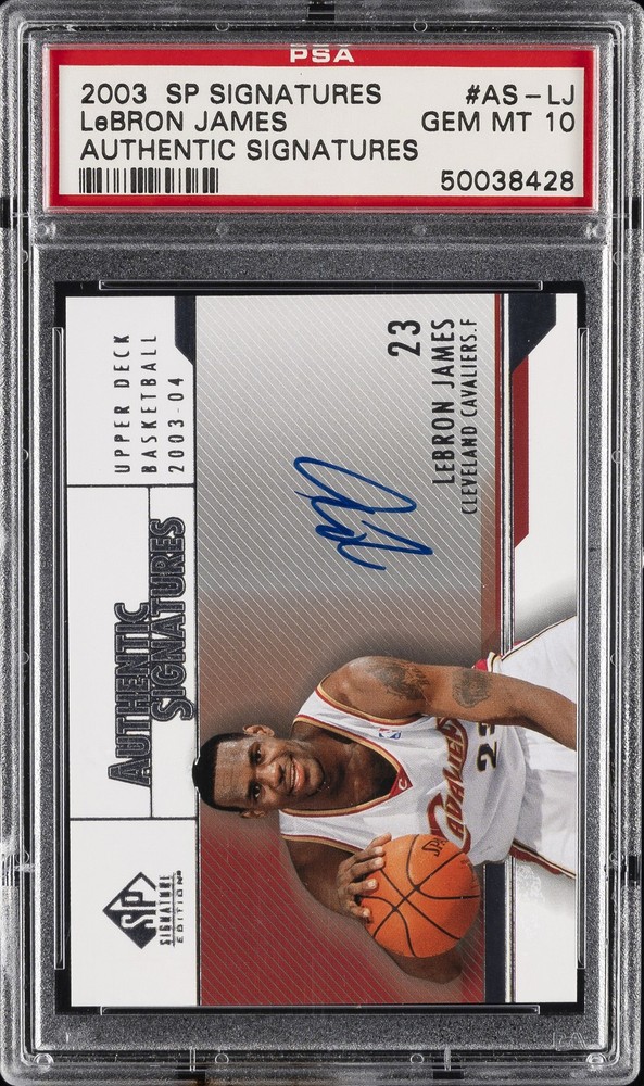 2003 SP SIG AUTH SIG #AS-LJ LEBRON JAMES PSA 10 AUTO