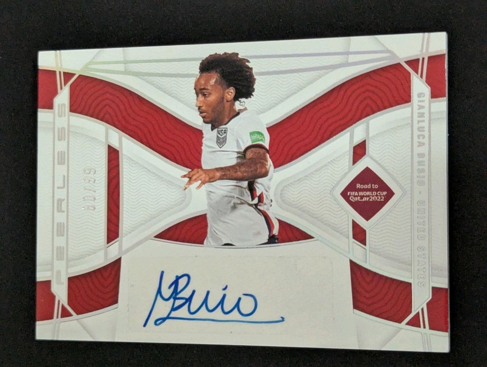 2022 National Treasures FIFA Road To World Cup Gianluca Busio Auto 80/99 view 1