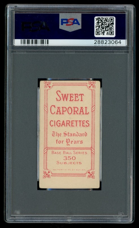 T206 Sweet Caporal 350 Clyde Milan Washington Nationals Card PSA 3 VG (66495) view 2