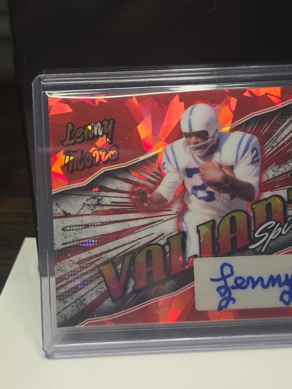 2025 Leaf Football Eclectic Lenny Moore Valiant Spirit Auto #1/1 Autograph 🔥 view 2