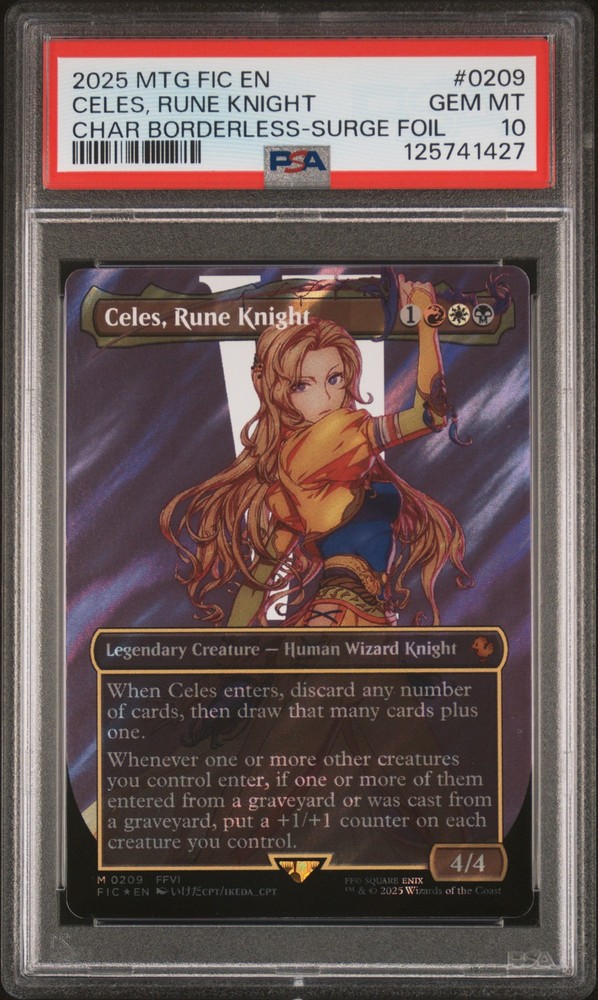 2025 MTG FINAL FANTASY COMMANDER #0209 CELES, RUNE KNIGHT PSA 10