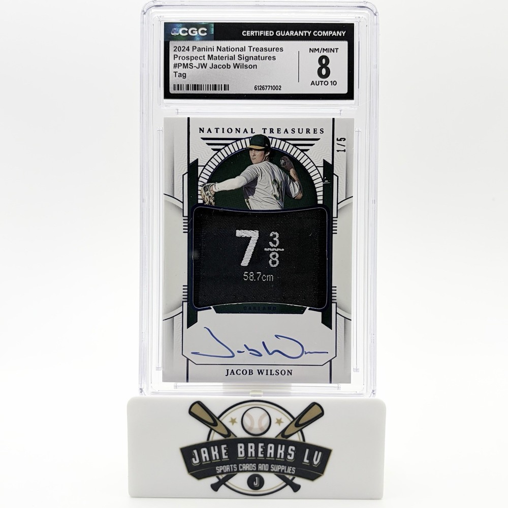 2024 National Treasures TAG AUTO Prospect Material Signature /5 CGC 8 Auto 10!🔥