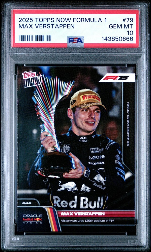 2025 TOPPS NOW FORMULA 1 #79 MAX VERSTAPPEN PSA 10
