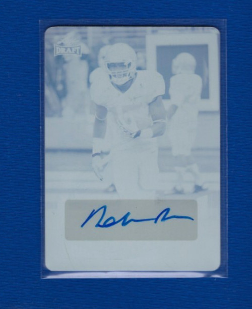 1/1 Nelson Agholor 2015 Leaf NFL Draft Cyan Printing Plate Signature AUTO Rookie