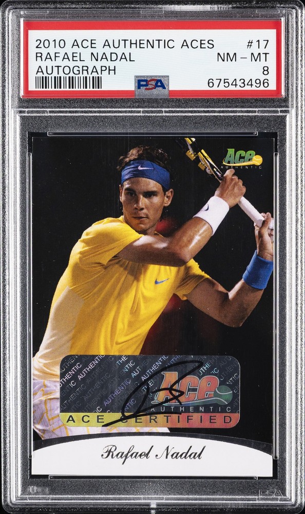 2010 ACE AUTH ACES AUTO #17 RAFAEL NADAL 12/85 PSA 8