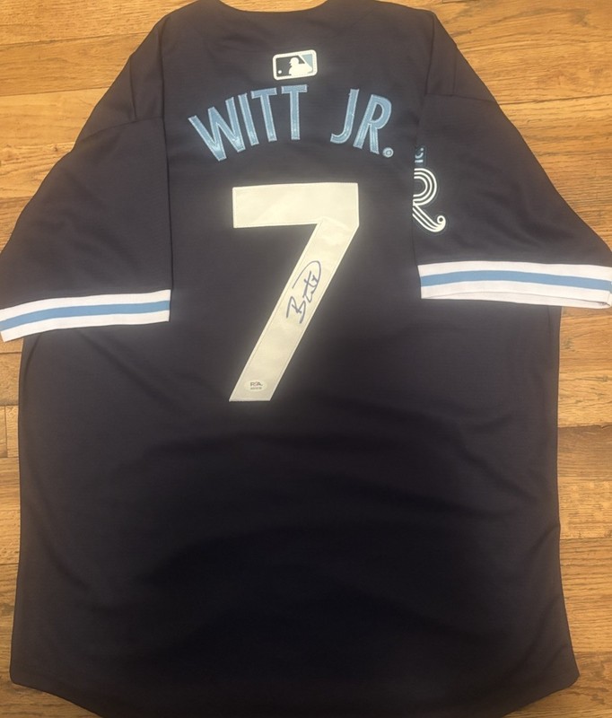 Bobby Witt Jr. Signed Autographed Kansas City Royals Jersey PSA/DNA COA view 2