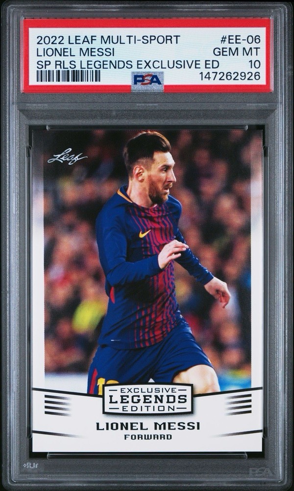 Lionel Messi 2022 Leaf Soccer SP Release Exclusive Legends Edition PSA 10 GEM MT