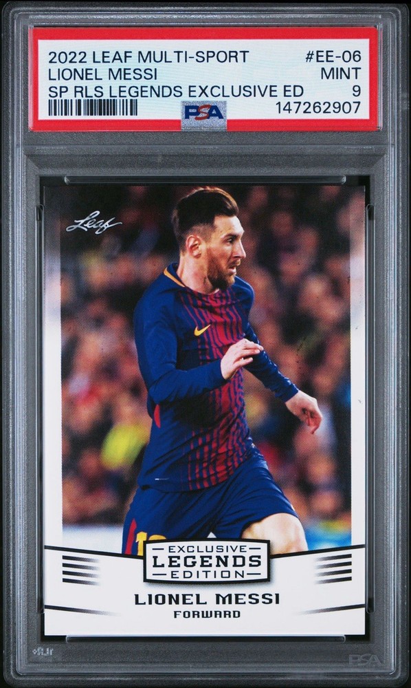 Lionel Messi 2022 Leaf Soccer SP Release Exclusive Legends Edition ~ PSA 9 MINT