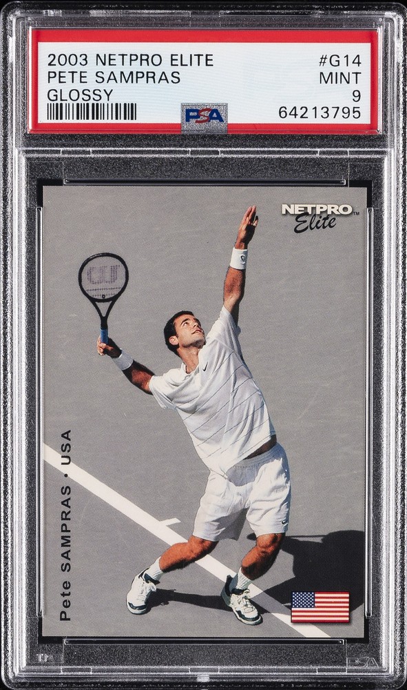2003 NETPRO ELITE GLOSSY #G14 PETE SAMPRAS PSA 9