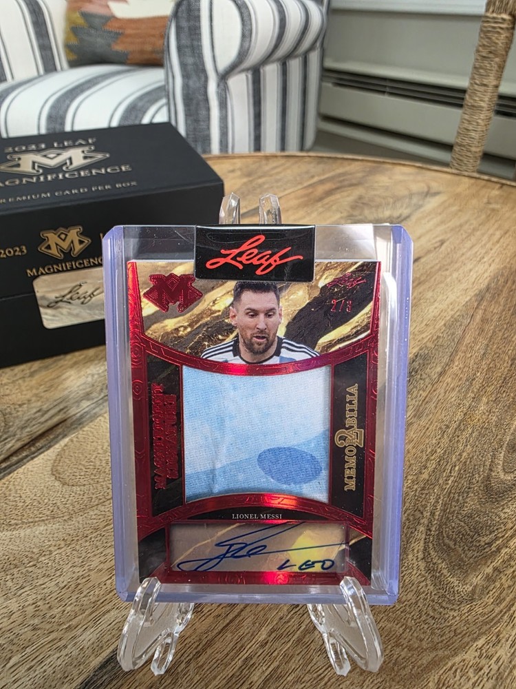 2023 Leaf Magnificence Stephen Curry and Lionel Messi Holo Auto Patch /3!