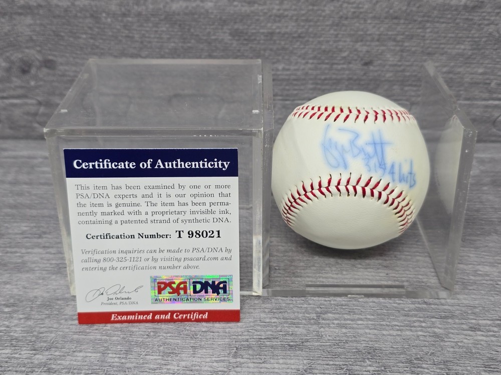 George Brett Signed Autograph MLB Baseball PSA DNA Macgregor HOF 3154 Hits