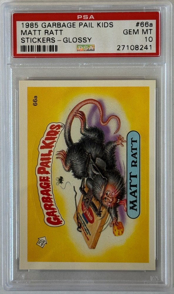 1985 TOPPS GARBAGE PAIL KIDS SERIES 2 66A MATT RATT GLOSSY PSA 10 27108241