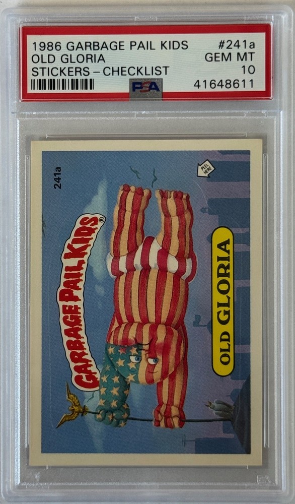 1986 TOPPS GARBAGE PAIL KIDS SERIES 6 241A OLD GLORIA PSA 10 41648611