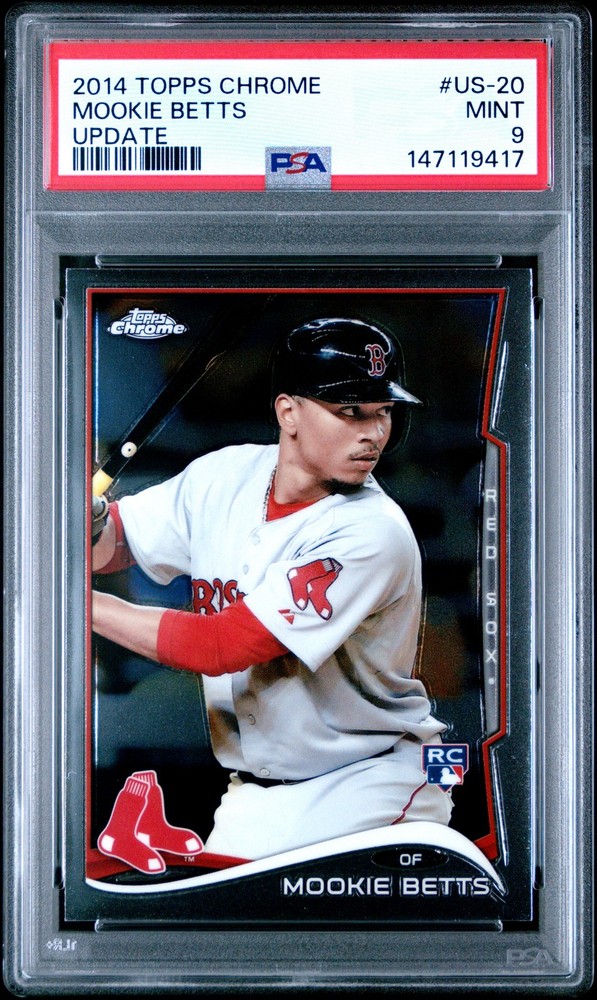 2014 TOPPS CHROME UPDATE #US-20 MOOKIE BETTS ROOKIE RC PSA 9