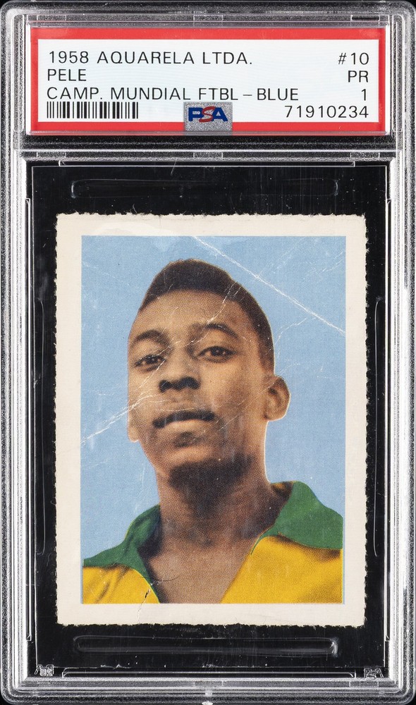 1958 PERFORATED-BLUE #10 PELE ROOKIE RC PSA 1