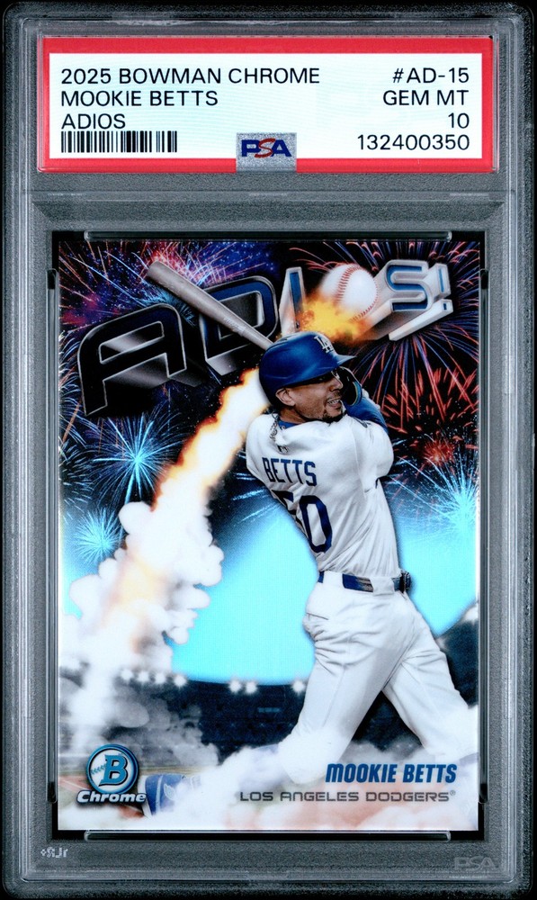 2025 BOWMAN CHROME ADIOS #AD-15 MOOKIE BETTS PSA 10