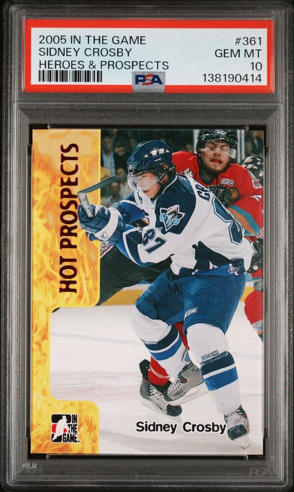 2005 IN THE GAME HEROES & PROSPECTS #361 SIDNEY CROSBY PSA 10