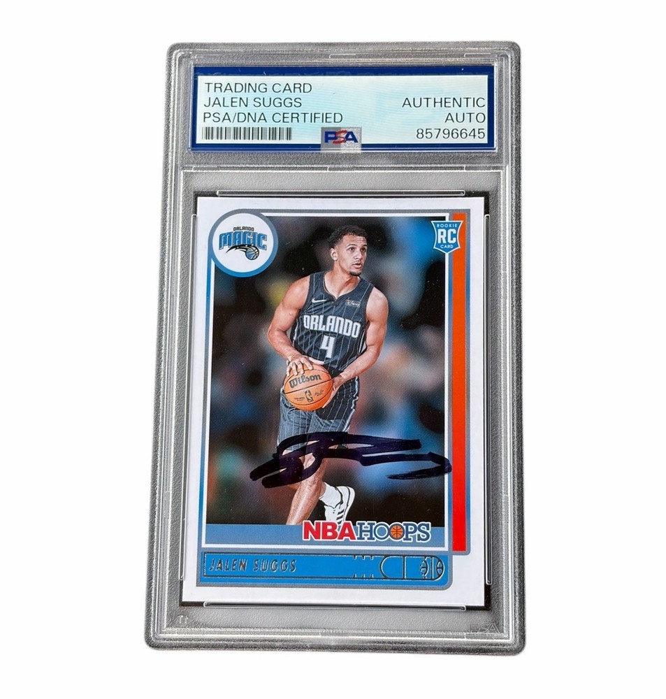 Jalen Suggs Signed Card Orlando Magic Autographed Auto PSA
