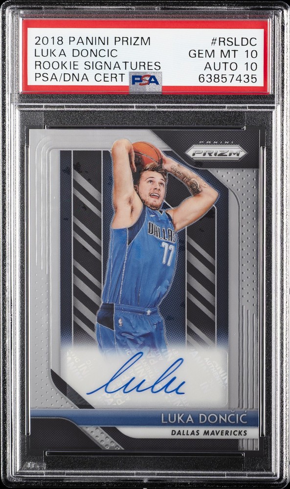 2018 PANINI PRIZM RC SIGNATURES #RSLDC LUKA DONCIC ROOKIE RC PSA 10 AUTO 10