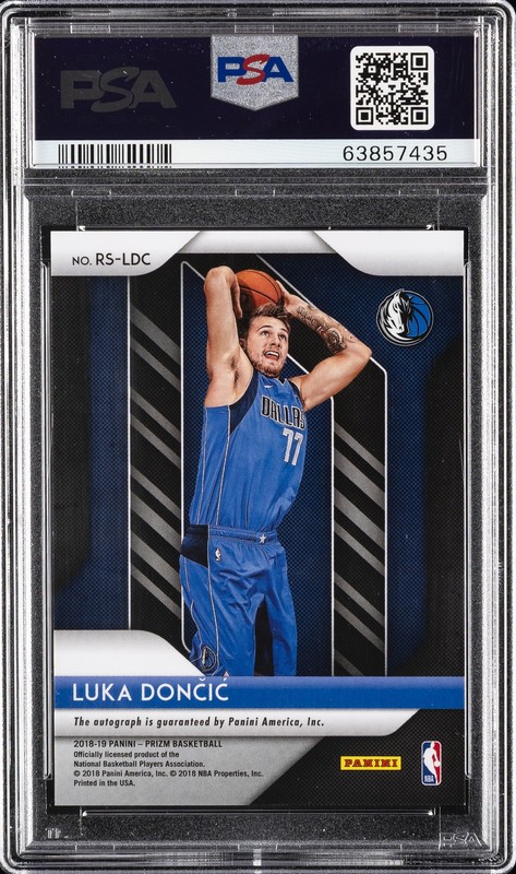 2018 PANINI PRIZM RC SIGNATURES #RSLDC LUKA DONCIC ROOKIE RC PSA 10 AUTO 10 view 2