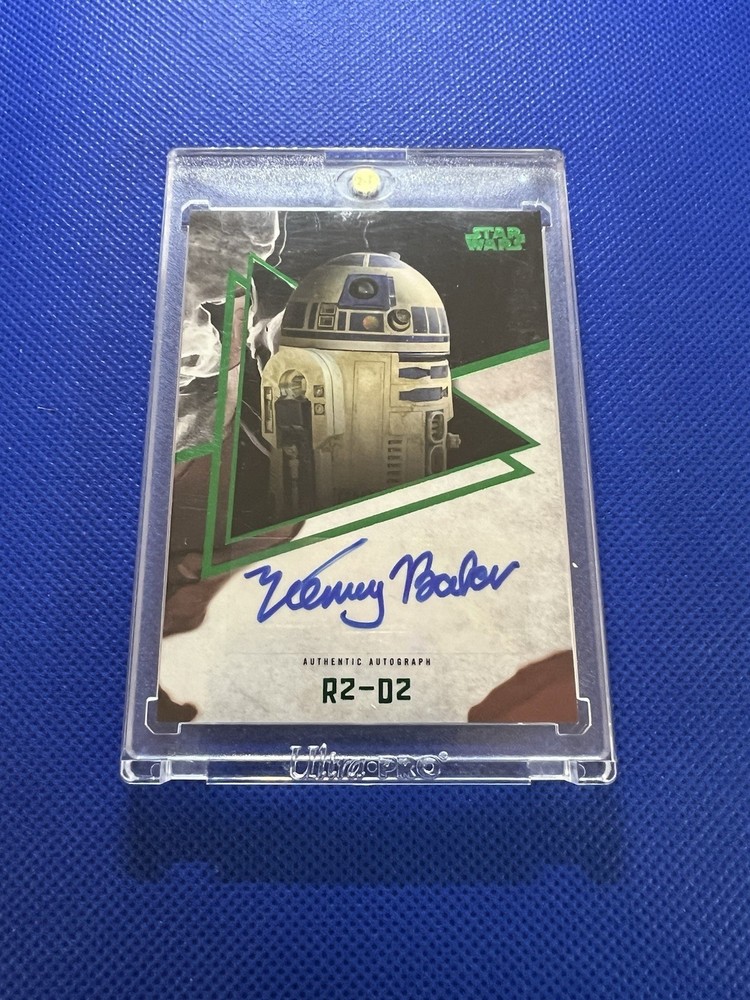 2019 STAR WARS STELLAR SIGNATURES OF  KENNY BAKER "R2-D2" GREEN AUTO /20 #A-KB