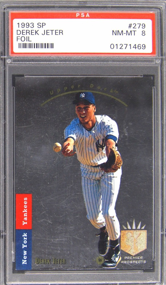 1993 SP FOIL #279 DEREK JETER ROOKIE RC PSA 8