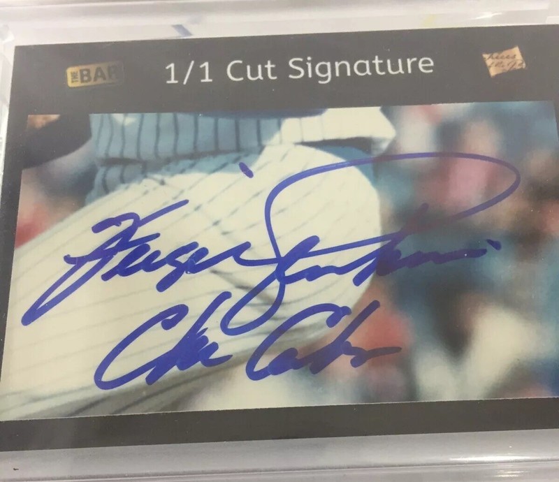 Fergie Jenkins Auto 1/1 Card Psa Certified 2020 Bar Inscription Chi Cubs Cut view 2