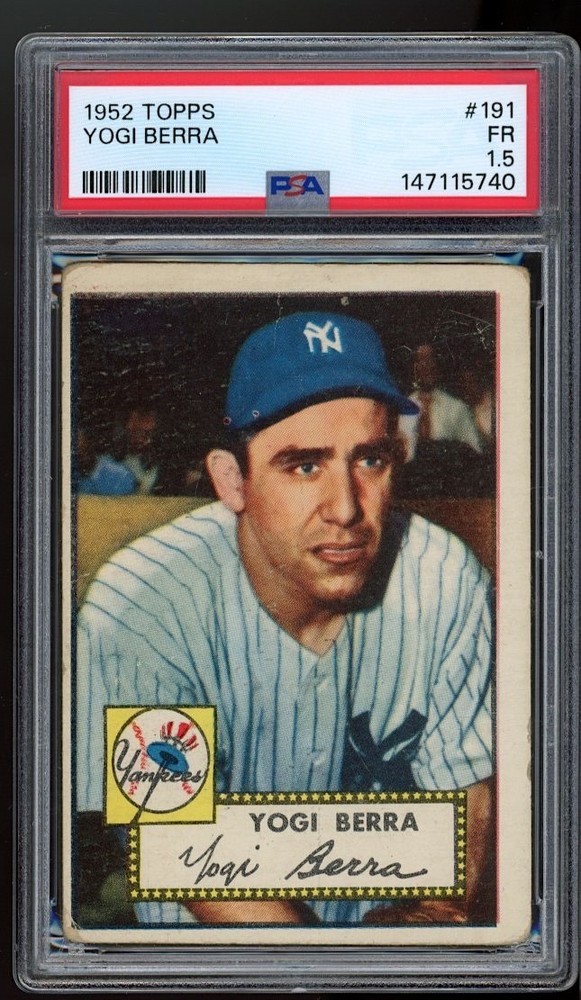 1952 Topps #191 Yogi Berra PSA 1.5 FAIR. New York Yankees