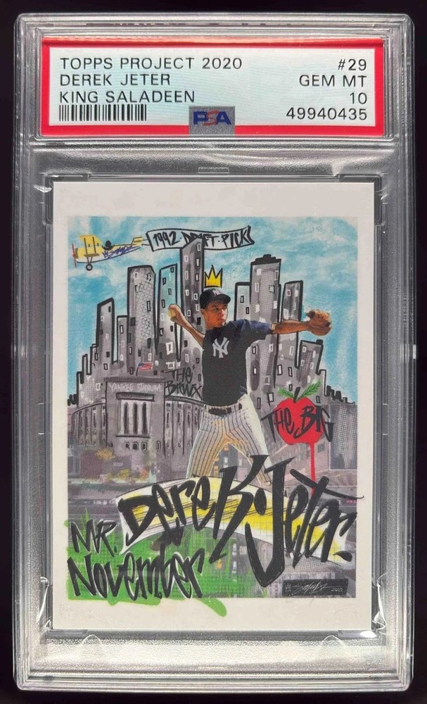 Derek Jeter King Saladeen by #29 Topps Project 2020 Topps Rookie Art PSA 10