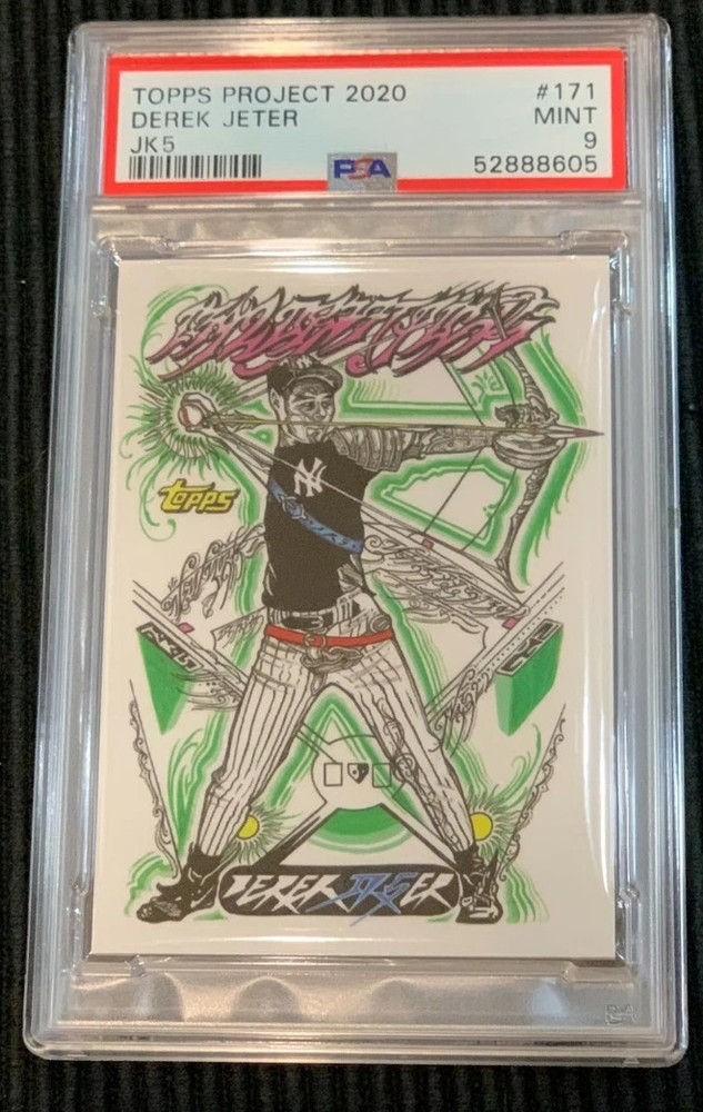Derek Jeter by JK5 #171 Topps Project 2020 - 1993 Topps #98 RC Art PSA 9