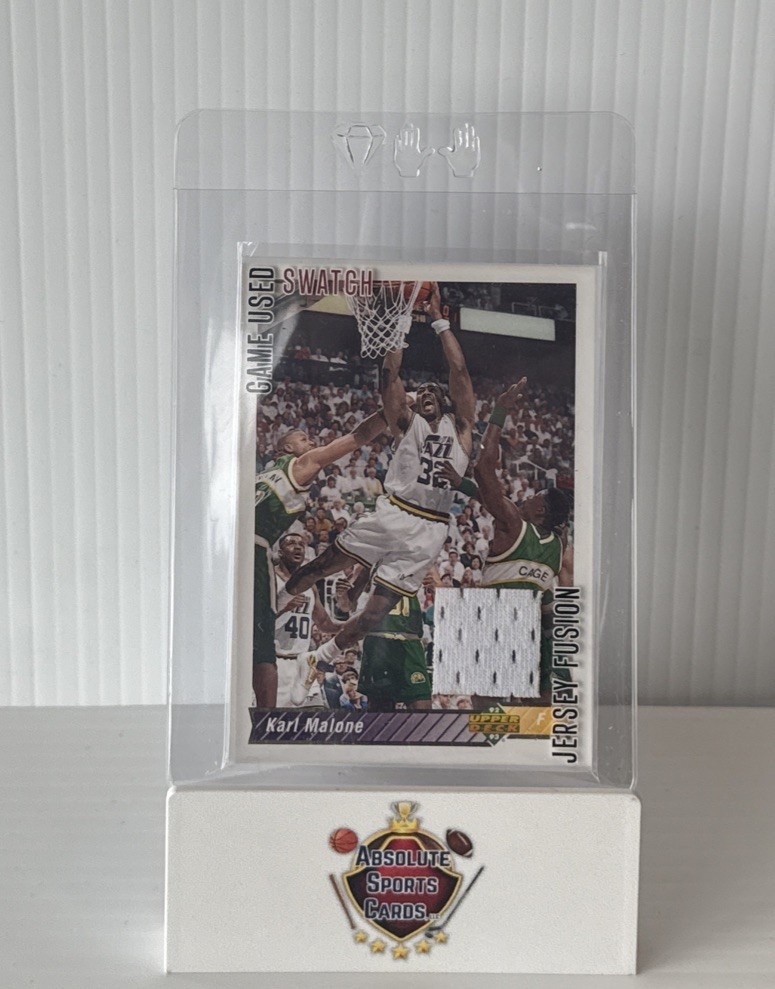 JERSEY FUSION 2021 All Sport Karl Malone Game Used Swatch #112 BASKETBALL (MEM)