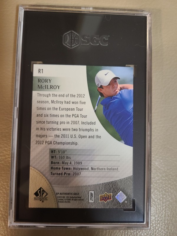2014 Upper Deck SP RORY MCILROY R1 Rookie Extended SGC 10 view 2