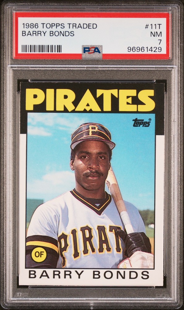 1986 TOPPS TRADED #11T BARRY BONDS ROOKIE RC PSA 7