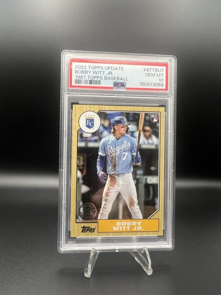 2022 Topps Update Bobby Witt Jr. 1987 Topps Rookie Insert #87TBU-7 PSA 10 Royals