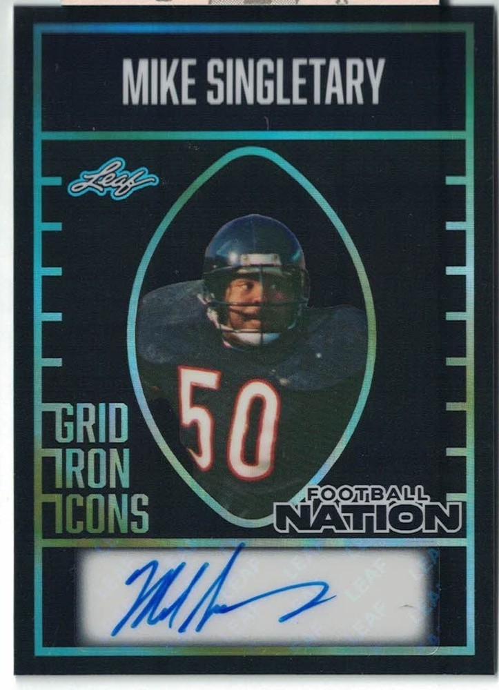 2025 Leaf Football Nation Gridiron Icons Mike Singletary AUTO 1/1 (GA-MSI)
