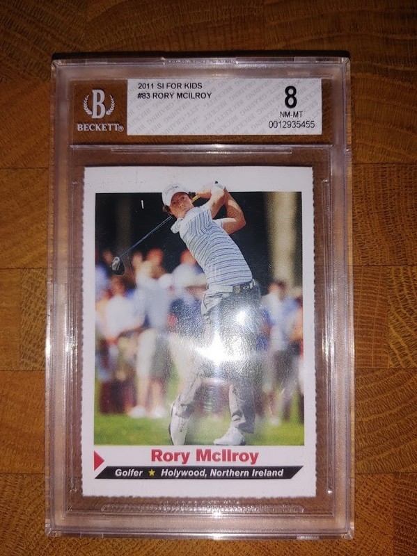 2011 SI for Kids Rory McIlroy BGS 8 Rookie Sports Illustrated RC NM-MT view 2