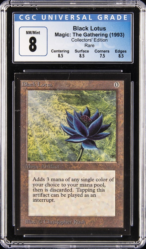 1993 MTG COLLECTORS' EDITION - RARE BLACK LOTUS CGC 8
