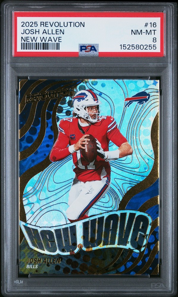 2025 PANINI REVOLUTION NEW WAVE #16 JOSH ALLEN PSA 8
