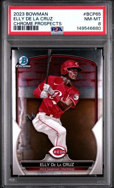 2023 Bowman chrome prospects ELLY DE LA CRUZ PSA 8 #BCP65