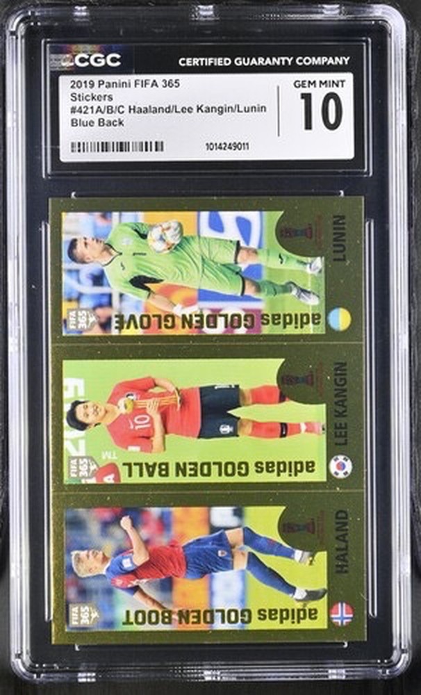 2019-20 Panini FIFA 265 Erling Haaland Lee Lunin RC #421 CGC 10 Blue Back