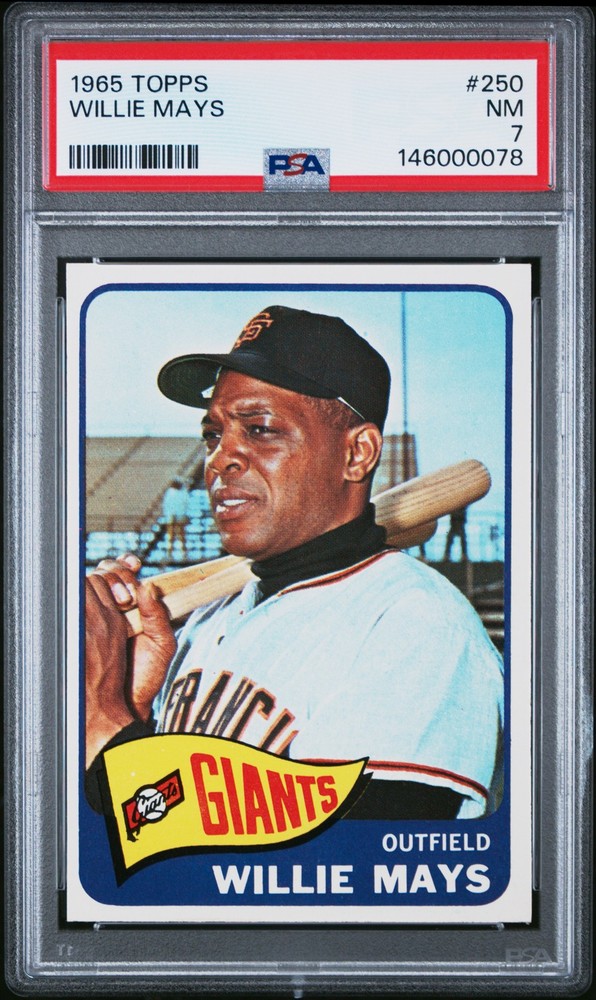 1965 TOPPS #250 WILLIE MAYS PSA 7