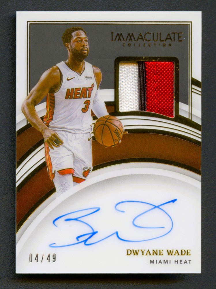 DWYANE WADE 2021 IMMACULATE MIAMI HEAT GOLD PATCH AUTO AUTOGRAPH /49