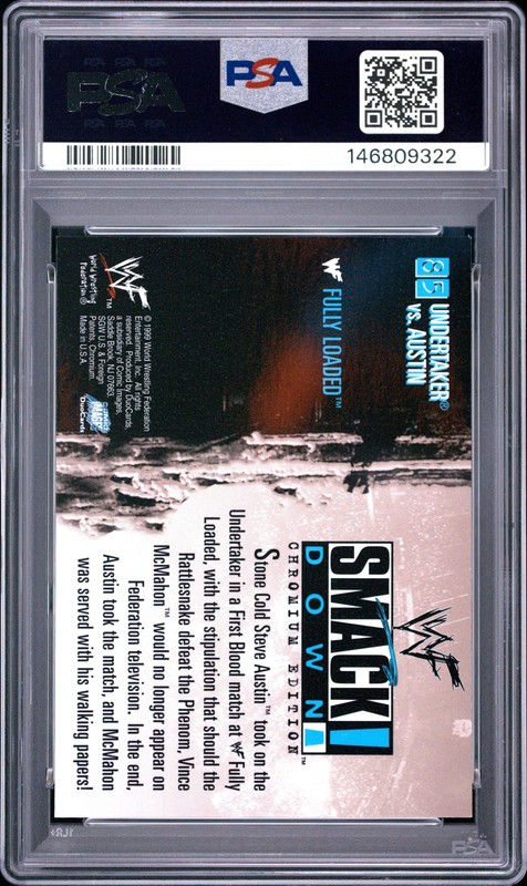 1999 WWF SMACKDOWN! CHROMIUM #85 UNDERTAKER VS. AUSTIN PSA 9 view 2