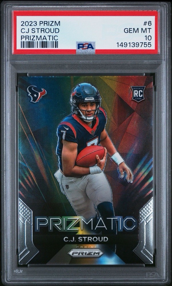 2023 Panini Prizm CJ Stroud Prizmatic #6 RC Houston Texans PSA 10 GEM MINT 