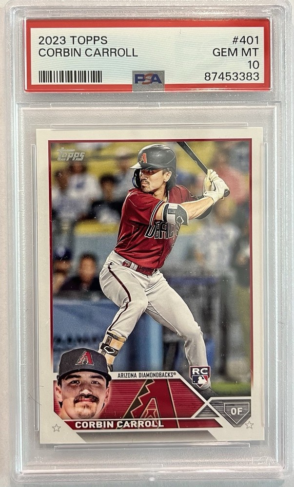 2023 Topps Corbin Carroll #401 RC Rookie Card DBacks  PSA 10  GEM MINT