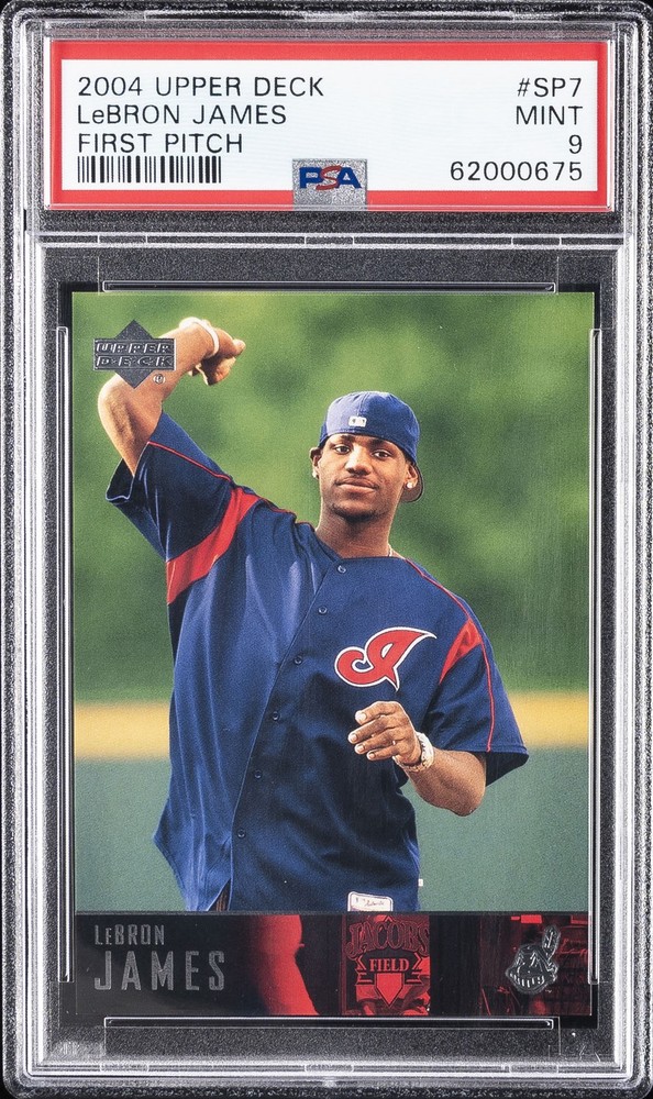 2004 UD FIRST PITCH #SP7 LEBRON JAMES PSA 9