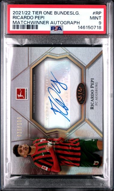 RICARDO PEPI 2021 TIER ONE BUNDESLIGA MATCHWINNER AUTO #D 020/100 PSA 9 POP 1/1