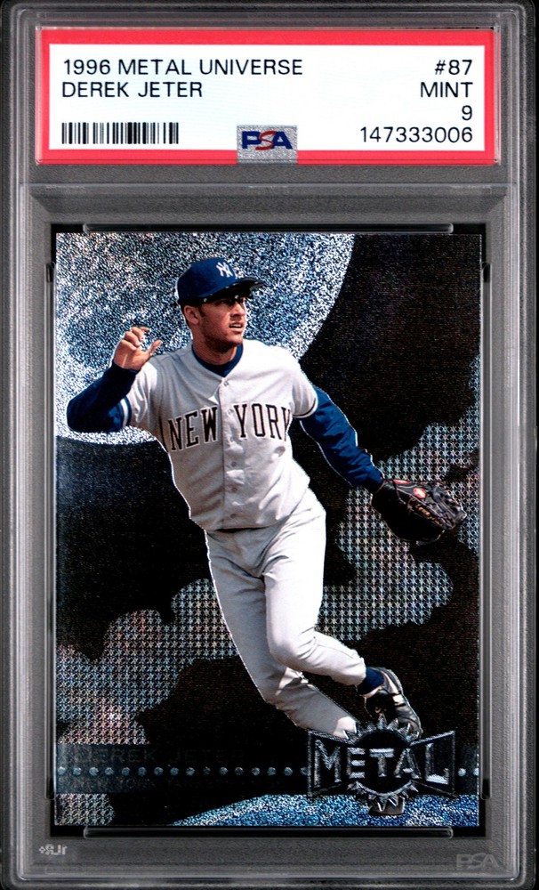 1996 METAL UNIVERSE #87 DEREK JETER PSA 9