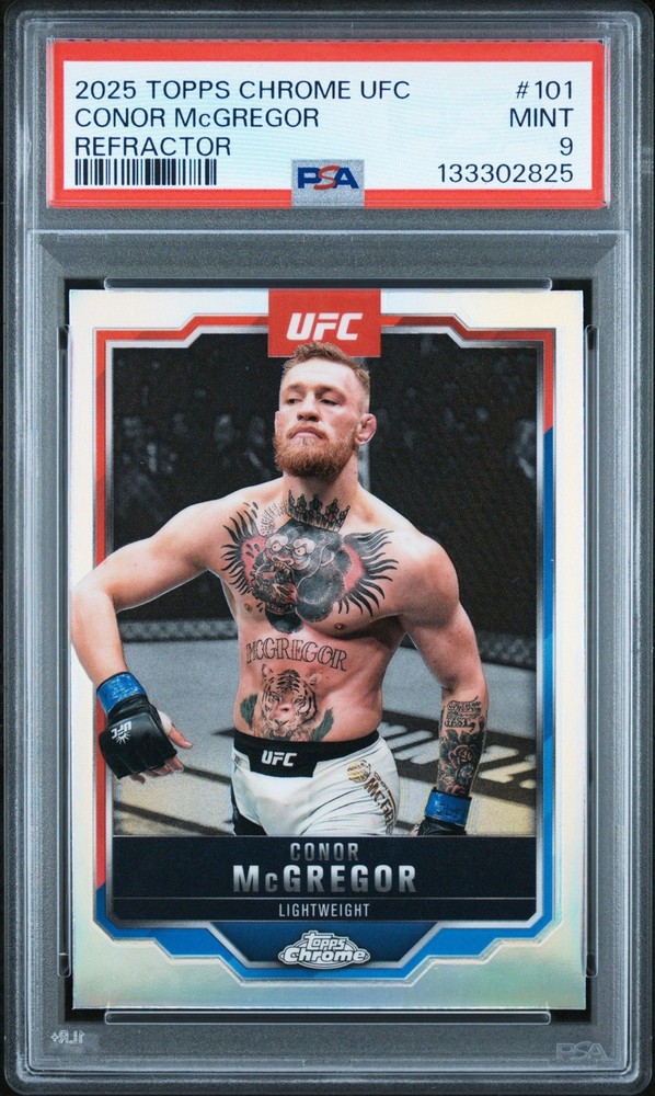 2025 Topps Chrome UFC #101 Conor Mcgregor Refractor PSA 9 MINT